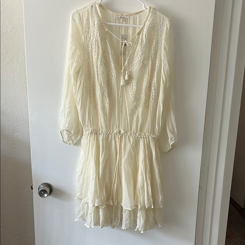 Ella Moss Cream Long Sleeve Sundress